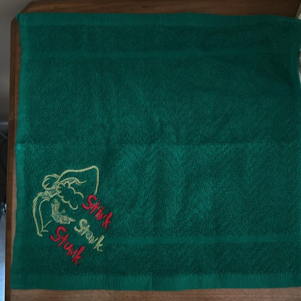 Grinch dishcloth